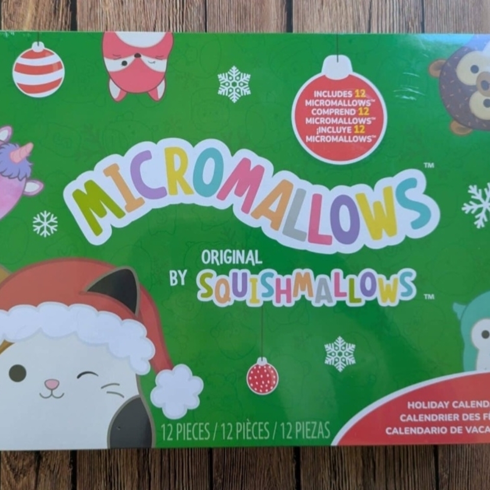 NEW! Squishmallows Micromallows Holiday Set with Green Box